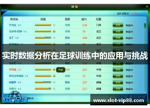 实时数据分析在足球训练中的应用与挑战